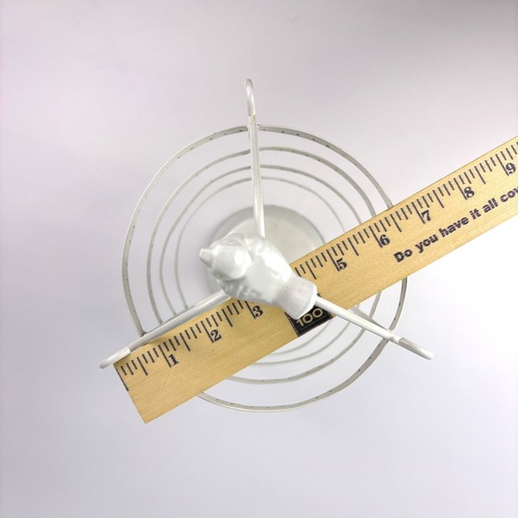 Urban Outfitters Spinning Bird Metal Jewelry Stand White Earrings Nacklaces See - Picture 10 of 10